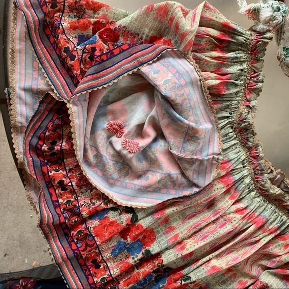 EUC Anthro Bhanuni Jyoti Villa Crop Top Swing GORG - Picture 3 of 12